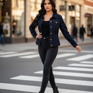 Love and Legend Dark Blue Jean Jacket